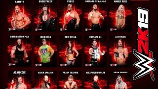 WWE 2K19 ROSTER OFICIAL Todas las SUPERESTRELLAS ( RAW, Smackdown, NXT, Leyendas)