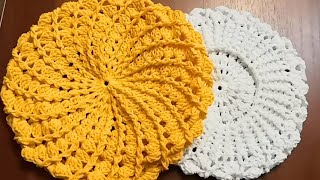 Берет- шапочка детский и взрослый крючком.  Рисунок ,,Спираль,,,,,,