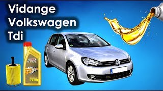 Vidange volkswagen Golf 6 tdi modèle 2008-2012