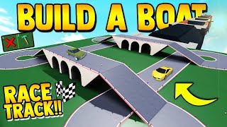 MEGA CAR RACE TRACK!!?(In stages) | Build a boat for Treasure ROBLOX