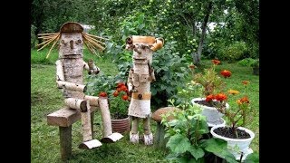 Дачные САМОДЕЛКИ для украшения сада, двора, огорода  Часть 1