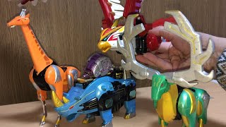 百獣戦隊ガオレンジャー Quest31③　ガオイカロス誕生！ガオファルコンと究極の百獣合体！劇中シーンをDX超合金で再現！前田動画 Power Rangers Wild Force