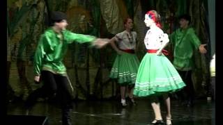 Русский народный танец "кадриль" - ансамбль  "Росток"