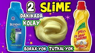 ARAP SABUNU VE ŞAMPUAN İLE SLIME YAPIMI - TUTKALSIZ BORAKSSIZ - Blendax Şampuan ile Slime - SLAYM