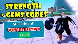 ALL 4 NEW CODES (Strength + Gem) In WEIGHT LIFTING SIMULATOR 4!! [Roblox]
