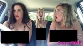3 девушки поют в машине 2015 / 3 model girls singing in a car 2015 / Mime Through Time by SketchSHE
