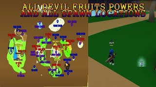 All Fruits Showcase And All Spawn Locations Anime Fighting Simulator |Roblox