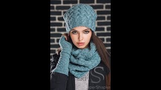 Женская Шапка Спицами - 2019 / Women's Cap Knitting needles