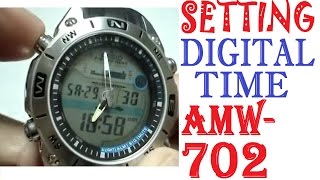 Сasio amw 702 manual | Setting Casio AMW-702 digital time