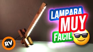?? INCREIBLE ??  Como hacer una LAMPARA de ESCRITORIO casera ➡️Muy FACIL⬅️  ? Con LED ? ?