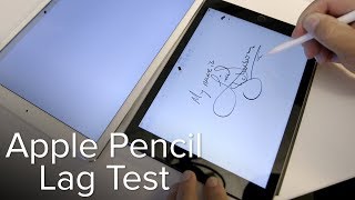 Apple Pencil lag test on 2018 9.7" iPad versus iPad Pro