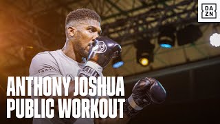 Anthony Joshua's Public Workout Before Heavyweight Title Rematch Against Oleksandr Usyk