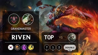 Riven Top vs Camille - KR Grandmaster Patch 9.12