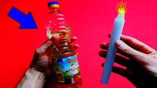 КАК СДЕЛАТЬ СВЕЧУ ИЗ ПОДСОЛНЕЧНОГО МАСЛА. ДЕЛАЕМ МАСЛЯНУЮ СВЕЧУ СВОИМИ РУКАМИ