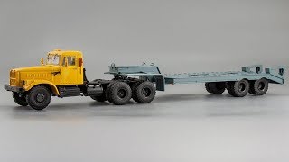 Седельный тягач КрАЗ-258 с полуприцепом-тяжеловозом ЧМЗАП-5523 || Автоистория || Масштабные модели