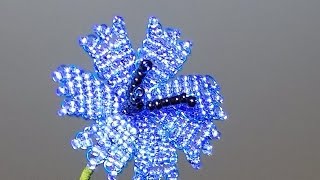 Как плести василек из бисера / Цветы из бисера / Cornflower