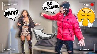 MAKING MY GIRLFRIEND CHANGE HER OUTFIT MULTIPLE TIMES! *SHE GETS HEATED*