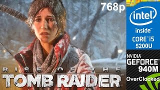 Rise of the Tomb Raider  on Overclocked 940m, HP Pavilion 15-ab032TX Laptop