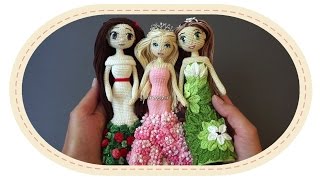 Кукла крючком. Амигуруми. Каркасная кукла. Crochet wire frame doll. Amigurumi.