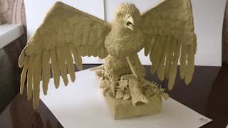 The bird from clay (sculpture) / Птица из пластилина (скульптура)