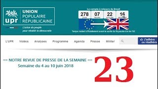 Revue de Presse UPR semaine n°23