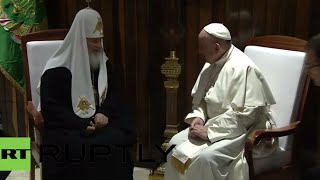 First time in history: Patriarch Kirill meets Pope Francis (LIVE RECORD)