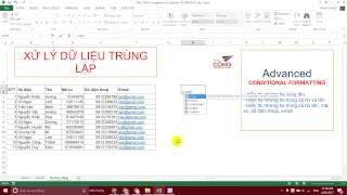 Xử lý dữ liệu trùng lặp Excel (p2)   Conditional formatting nâng cao