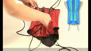 Corsets video - How to put a corset on correctly.