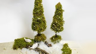 DIY Новогодняя елка своимим руками из мха. Украшение дома к Новому году.