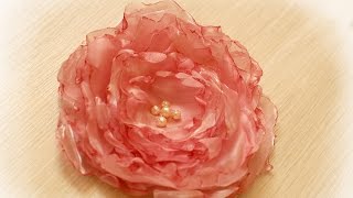 Квіти з органзи. Цветы с органзы. Fabric flowers
