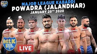 LIVE - Powadra (Jalandhar) Kabaddi Cup - Major League Kabaddi Federation