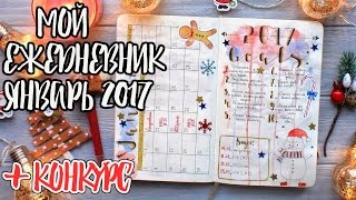 Мой ЕЖЕДНЕВНИК. Январь 2017. ~ Как я веду ежедневник. ~ Speedpaint.