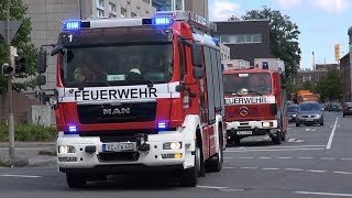 [Alarmierung] ELW, HLF, GW-G, HAB und Basiszug der Feuerwehr Aachen FW 1 +Gong/Durchsage