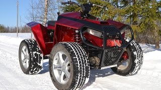 САМОДЕЛЬНЫЙ КВАДРОЦИКЛ С ДВИГАТЕЛЕМ ОТ УРАЛА! ПОКАТУХИ!
