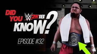 WWE 2K18: Did You Know? Heavyweight Cruiserweight Champions, Unique Reversals & More! (Episode 32)