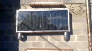 Воздушный солнечный коллектор в работе / Air solar collector