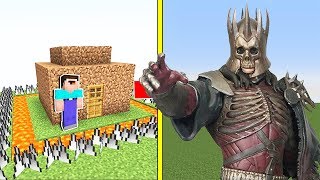 НУБ ПОСТРОИЛ САМЫЙ ЗАЩИЩЕННЫЙ ДОМ MINECRAFT. НУБИК ПРОТИВ КОРОЛЯ-ГИГАНТА В МАЙНКРАФТ !