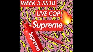 LIVE COP | SUPREME SS18 WEEK 3 | TRAVELLER WATER BOTTLE COP | HEATED SNEAKS
