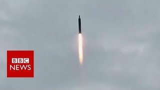 Footage of North Korea missile launch over Japan - BBC News