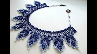 #МК -Колье из бисера. Бисероплетение.  A beaded necklace. Beading.