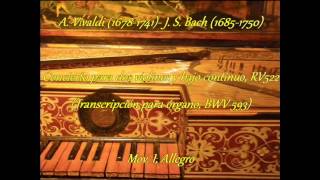Vivaldi/Bach - Concerto for 2 violins (RV 522) - Mov. I / Organ tr. (BWV 593) - Clavichord VST
