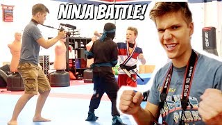We Battled Ninja Kidz TV! SuperHero Kids SHK Family