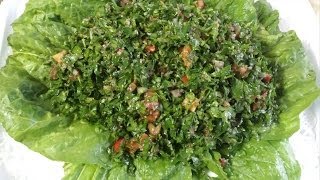 التبولة اللبنانية... بمكوناتها الأصلية The original lebanese tabbouleh