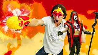 Человек-огонь и игрушки из мультика Бен 10. Игры для детей