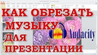 Как обрезать музыку для презентации. Программа Audacity