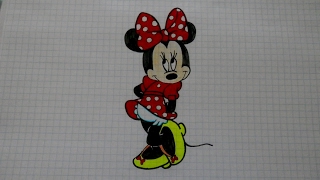 Как нарисовать МИННИ МАУС #109 / How to draw MINNIE MOUSE