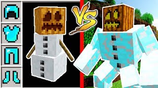 СНЕГОВИК МУТАНТ ПРОТИВ ИГРОК СНЕГОВИК В МАЙНКРАФТ! БРОНЯ ИЗ МОНСТРОВ В MINECRAFT MOB ARMOR ТРОЛЛИНГ