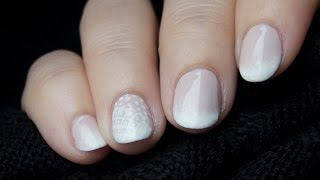Diseño de uñas para boda novias manicura francesa / Wedding nail design bride French manicure