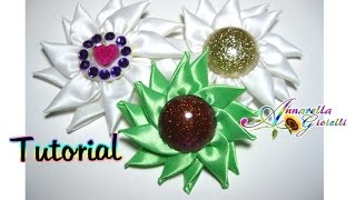 Tutorial italiano "Sole" di Kanzashi | Annarella Gioielli