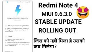 MIUI 9.6.3.0 GLOBAL STABLE for Redmi Note 4 ROLLING OUT | OTA LINK